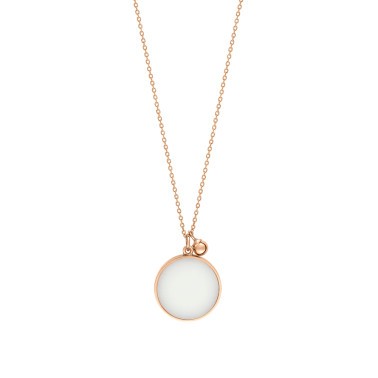 Collier Ginette Ny Ever on chain en or rose et agate