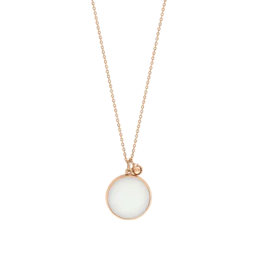 Collier Ginette Ny Ever on chain en or rose et agate