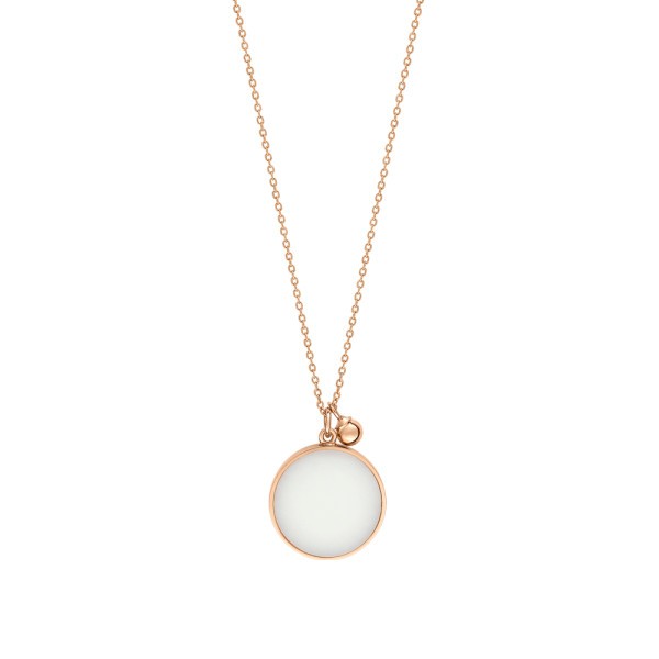 Collier Ginette Ny Ever on chain en or rose et agate