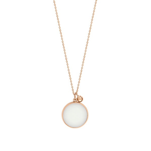 Collier Ginette Ny Ever on chain en or rose et agate