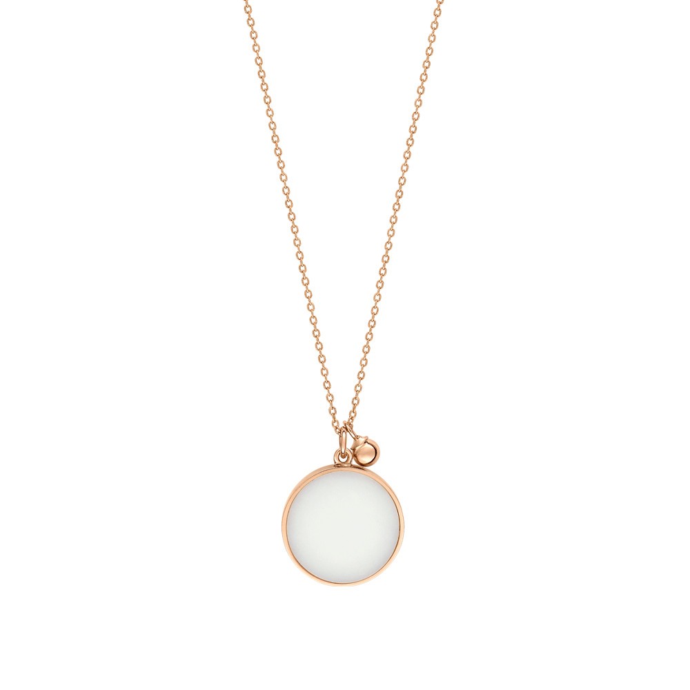 Collier Ginette Ny Ever on chain en or rose et agate