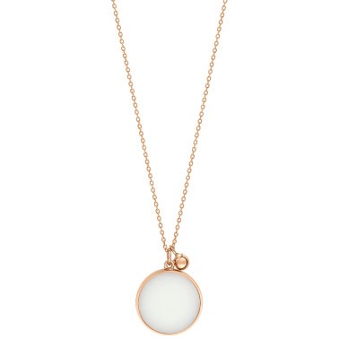 Collier Ginette Ny Ever on chain en or rose et agate