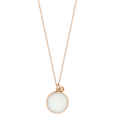 Collier Ginette Ny Ever on chain en or rose et agate