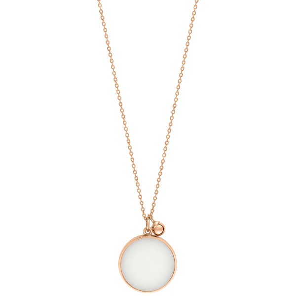 Collier Ginette Ny Ever on chain en or rose et agate