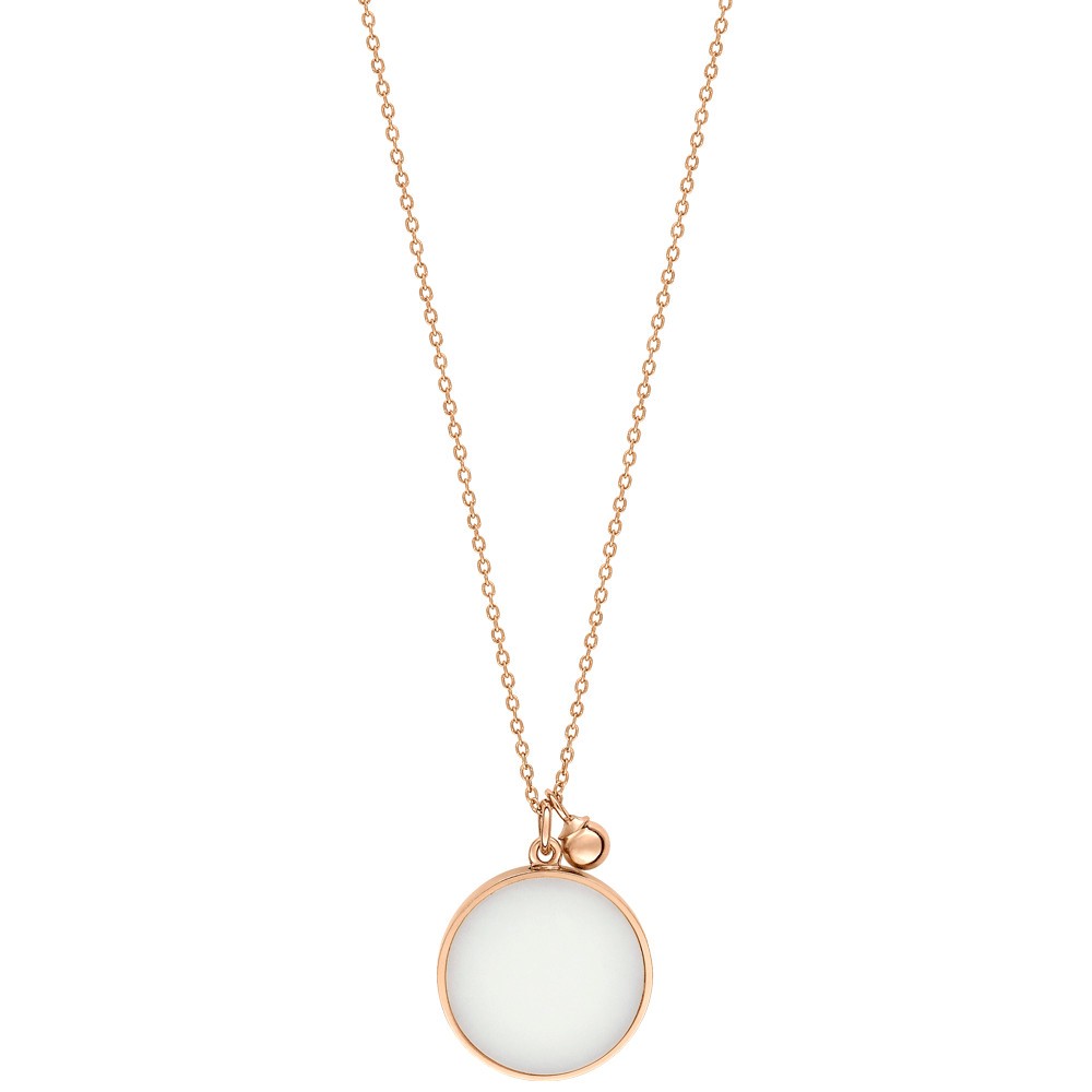 Collier Ginette Ny Ever on chain en or rose et agate