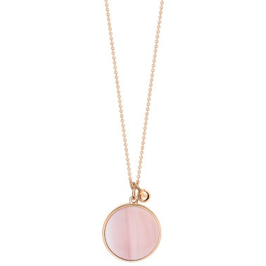 Collier Ginette Ny Ever on chain en or rose et nacre rose