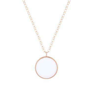 Collier Ginette NY Jumbo Ever en or rose et agate