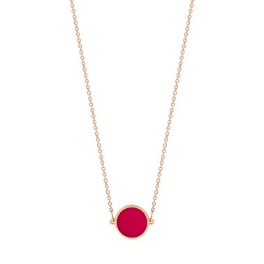 Collier Ginette NY Mini Ever en or rose et corail