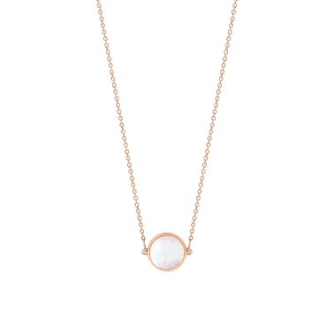 Collier Ginette NY Mini Ever en or rose et nacre rose