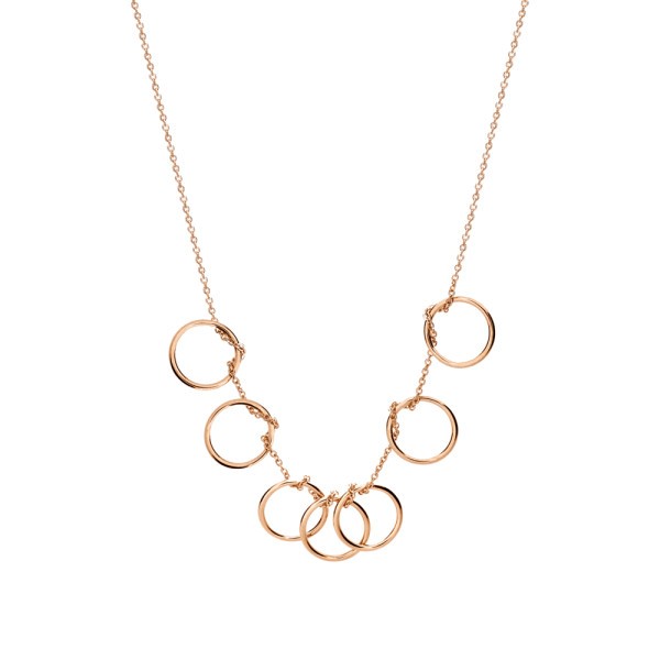 Collier Ginette NY Tiny Seven Circles en or rose
