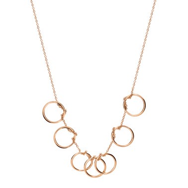 Collier Ginette NY Tiny Seven Circles en or rose