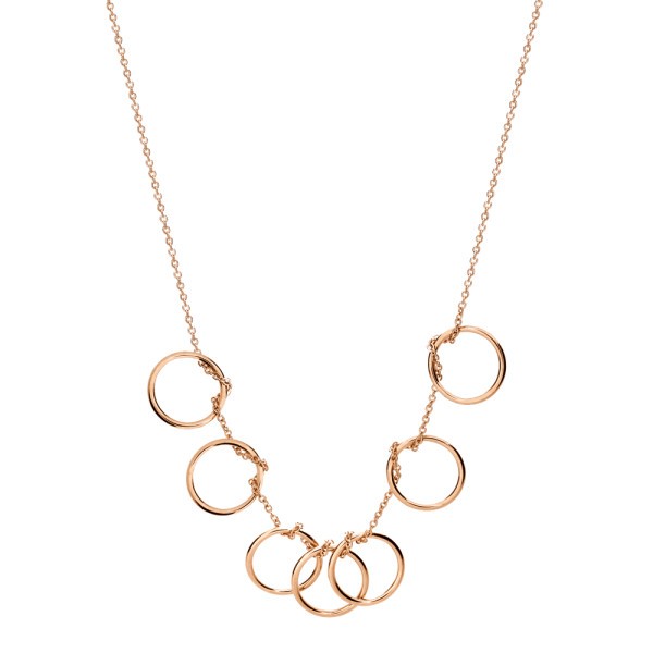 Collier Ginette NY Tiny Seven Circles en or rose