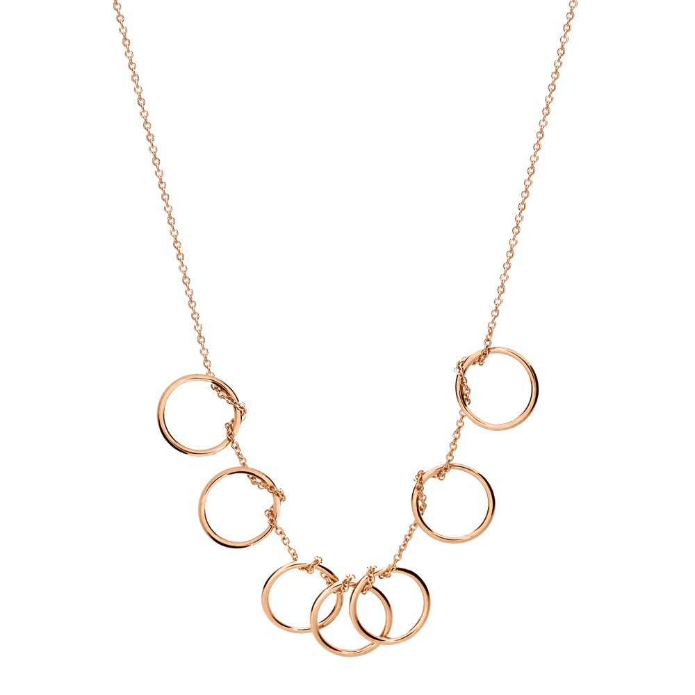 Collier Ginette NY Tiny Seven Circles en or rose