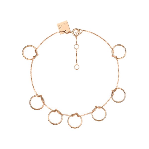 Bracelet Ginette NY Tiny Circle en or rose