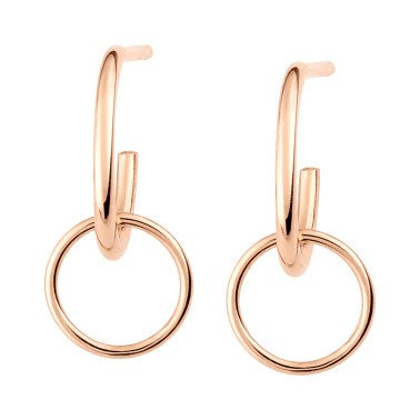 Boucles d'oreilles Ginette NY Tiny Circle en or rose