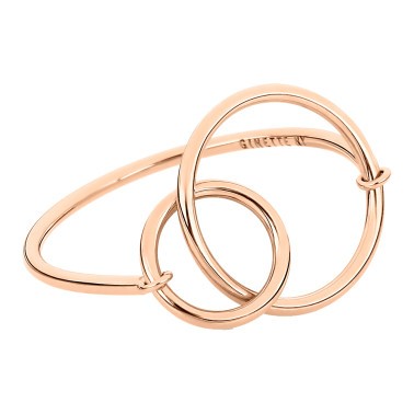 Bague Ginette NY Tiny Circle en or rose