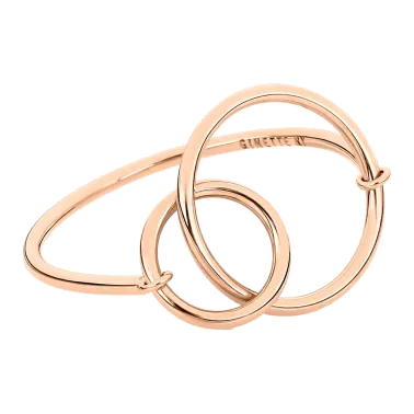 Bague Ginette NY Tiny Circle en or rose