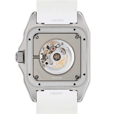 Montre Cartier Santos 100 automatique Lady bracelet caoutchouc Full Set 2009