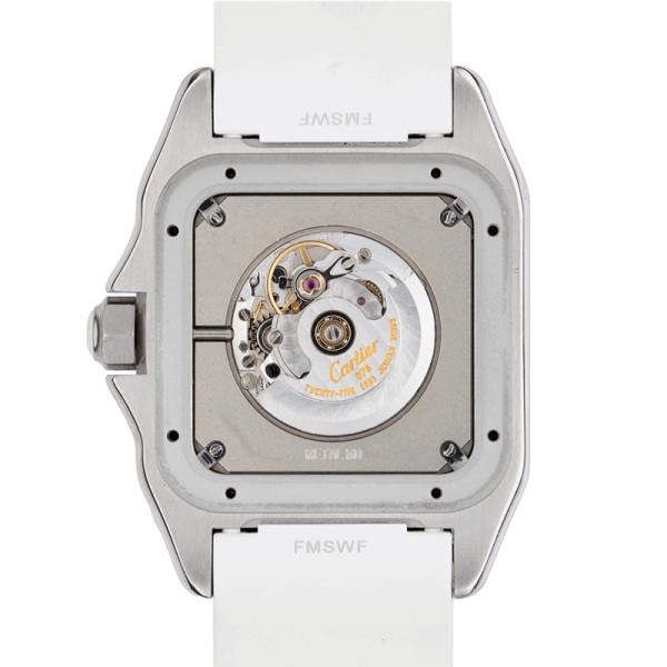 Montre Cartier Santos 100 automatique Lady bracelet caoutchouc Full Set 2009