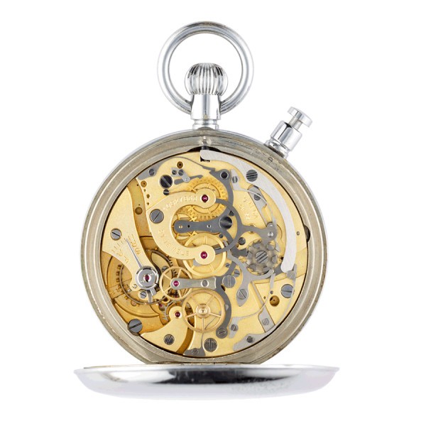 Gousset Omega chronographe rattrapante Olympic officiel 1955 Ref
