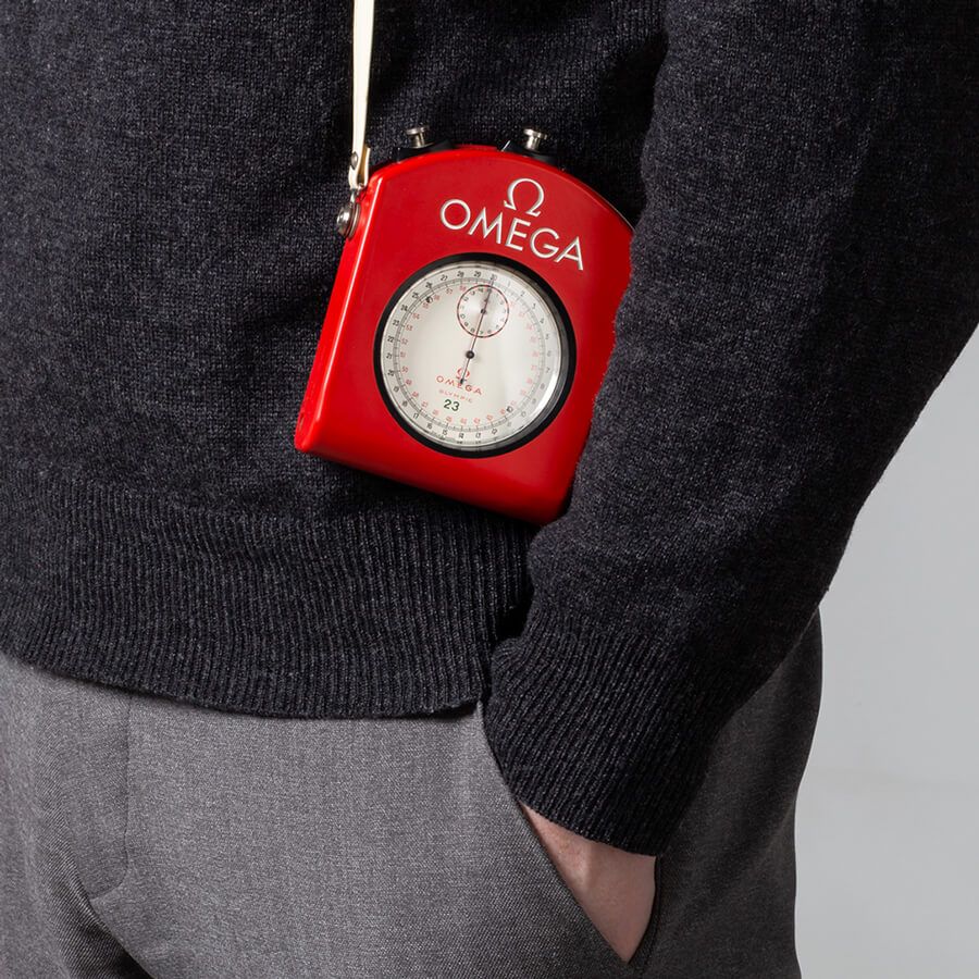 Omega Gousset chronographe Olympic officiel 1955