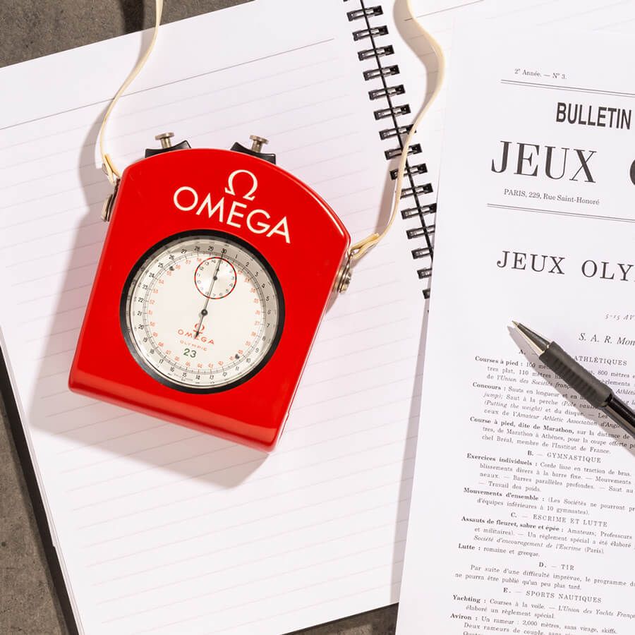 Omega Gousset chronographe Olympic officiel 1955