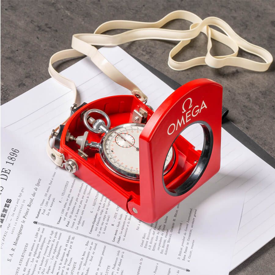 Omega Gousset chronographe Olympic officiel 1955