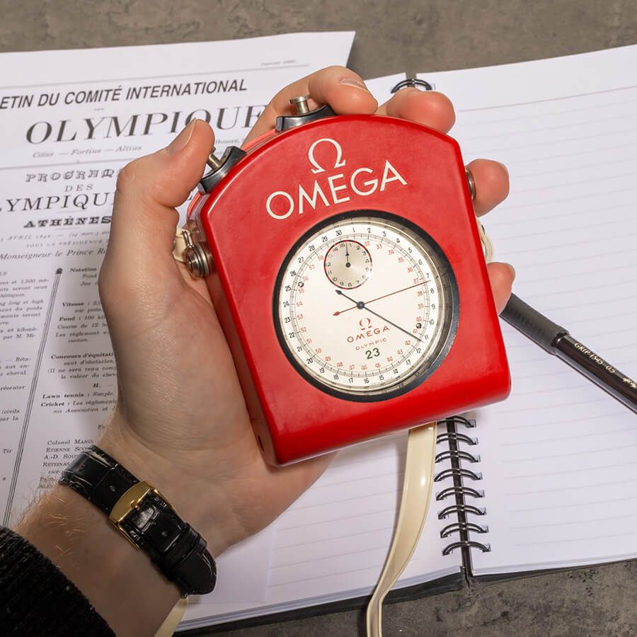 Omega Gousset chronographe Olympic officiel 1955