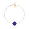 Bracelet Ginette NY Ever Disc en or rose et lapis lazuli