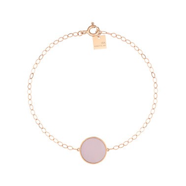 Bracelet Ginette NY Ever Disc en or rose et nacre rose