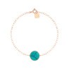 Bracelet Ginette NY Ever Disc en or rose et turquoise
