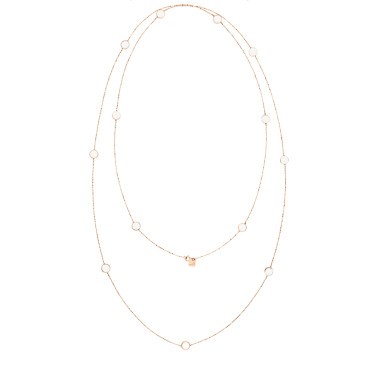 Sautoir Ginette NY Ever en or rose et agate