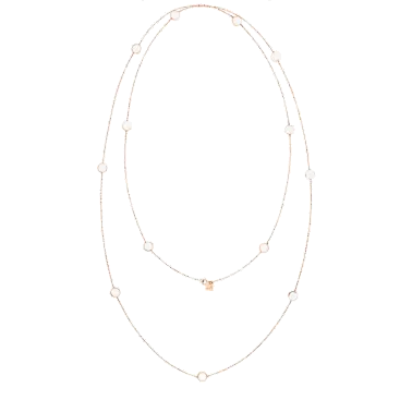 Sautoir Ginette NY Ever en or rose et agate