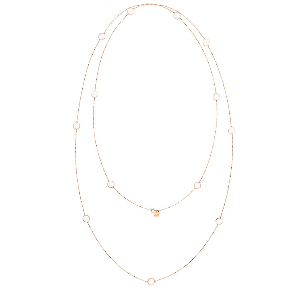 Sautoir Ginette NY Ever en or rose et agate