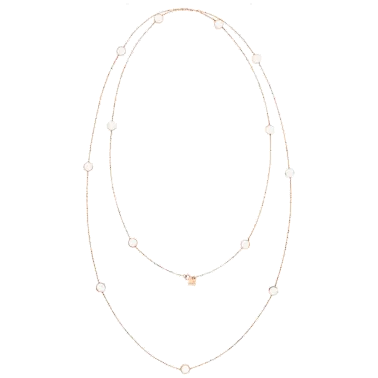 Sautoir Ginette NY Ever en or rose et agate