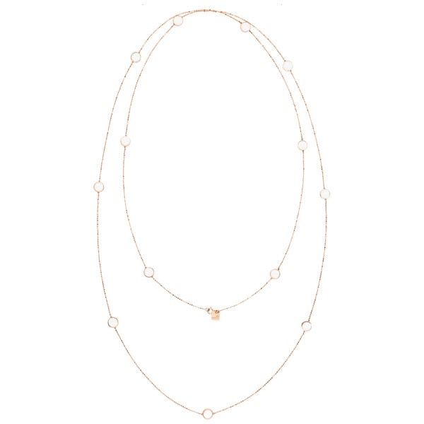 Sautoir Ginette NY Ever en or rose et agate