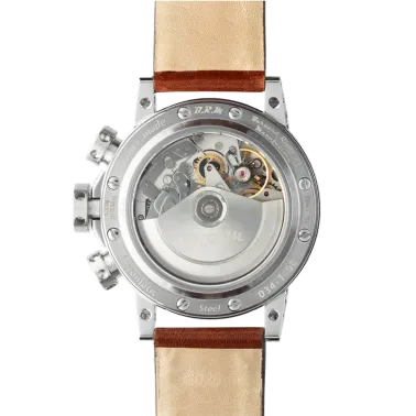 Montre BRM V12 automatique inox cadran bouchonné aiguilles noires 44 mm