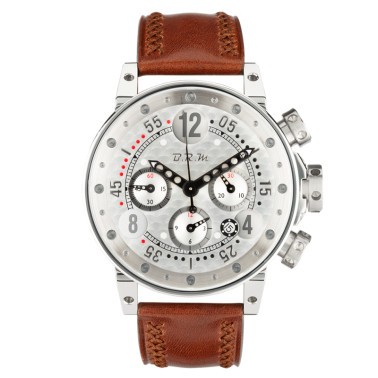Montre BRM V12 automatique inox cadran bouchonné aiguilles noires 44 mm