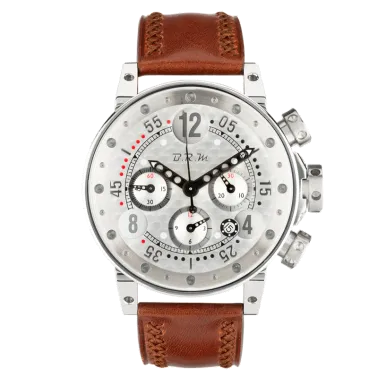 Montre BRM V12 automatique inox cadran bouchonné aiguilles noires 44 mm