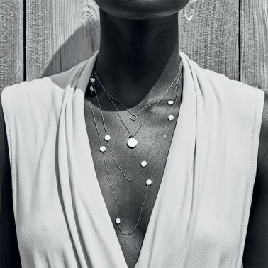 Collier Ginette Ny Ever on chain en or rose et agate