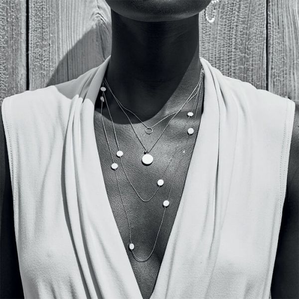 Collier Ginette Ny Ever on chain en or rose et agate