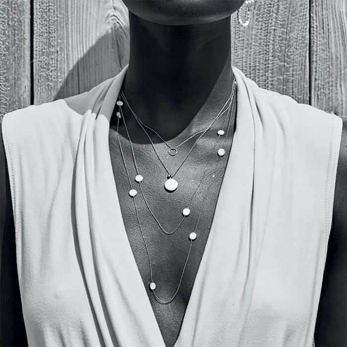 Collier Ginette Ny Ever on chain en or rose et agate