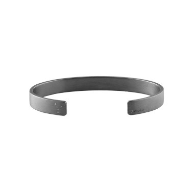 Bracelet Le Gramme Ruban en argent noir 925 Lisse Brossé