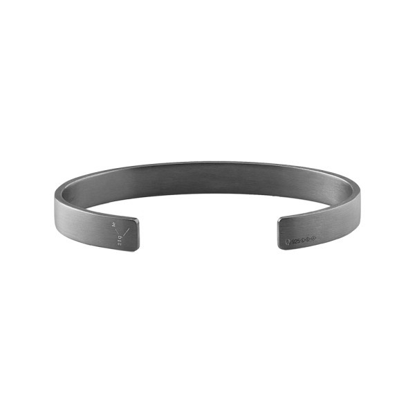 Bracelet Le Gramme Ruban en argent noir 925 Lisse Brossé