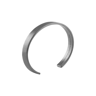 Bracelet Le Gramme Ruban en argent noir 925 Lisse Brossé