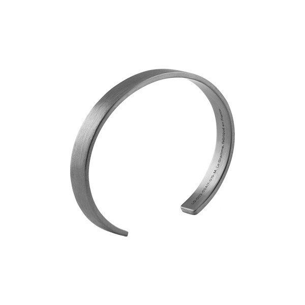 Bracelet Le Gramme Ruban en argent noir 925 Lisse Brossé