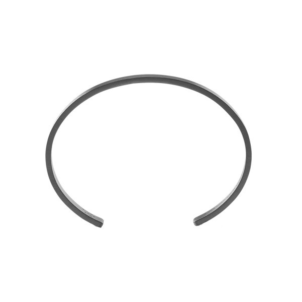 Le Gramme ルグラム ブレスレットBRUSHED BLACK S Le Gramme - Le 28 Brushed-Ceramic Beaded Bracelet - Black Le