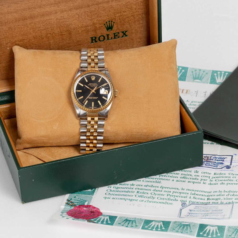 Montre rolex on sale bicolore femme