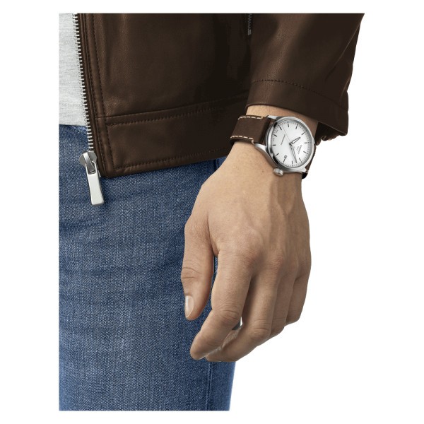 Tissot leather strap 23 mm with folding buckle