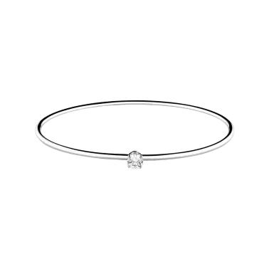 Bracelet Jonc flexible Lepage Pur en or blanc et diamant